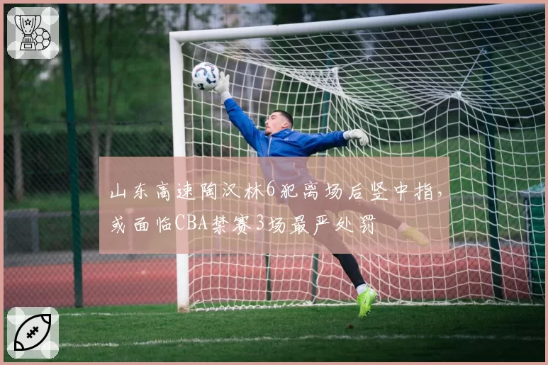 山东高速陶汉林6犯离场后竖中指，或面临CBA禁赛3场最严处罚